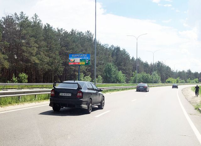 Щит 6x3, Автошлях Київ-Вишгород (18+800, Дачний кооператив "Лісова поляна"), в напрямку в'їзду в м.Київ Щит 6x3, Автошлях Київ-Вишгород (18+800, Дачний кооператив "Лісова поляна"), в напрямку в'їзду в м.Київ