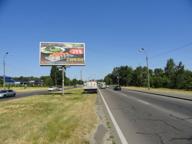 Призма 6x3,  Богатирська вул., 3д (Кредит Дніпро, АЗС Кло, Motto), на розподілювачі, в напрямку Лугова вул.